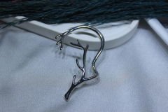 Dal Şeklinde Kulak Climber (Gümüş Rengi)